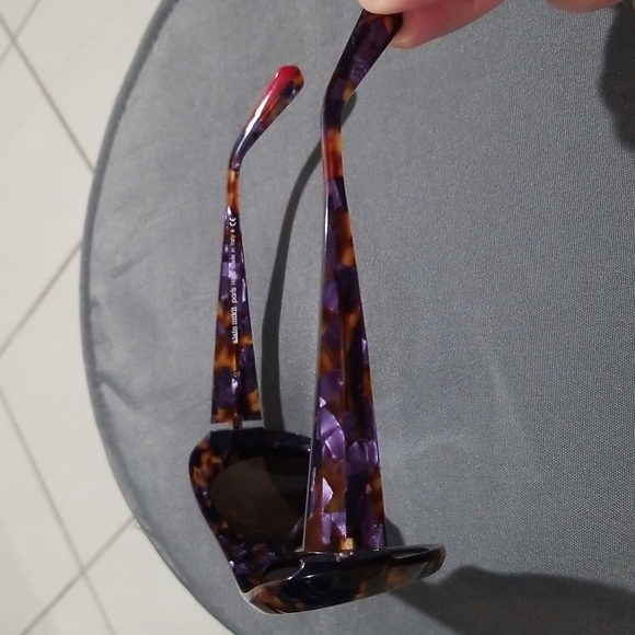 💕ALAIN MIKLI💕 Marmion Sunglasses Aviator Violet Spotted Tortoise Brown Lenses - Picture 10 of 16